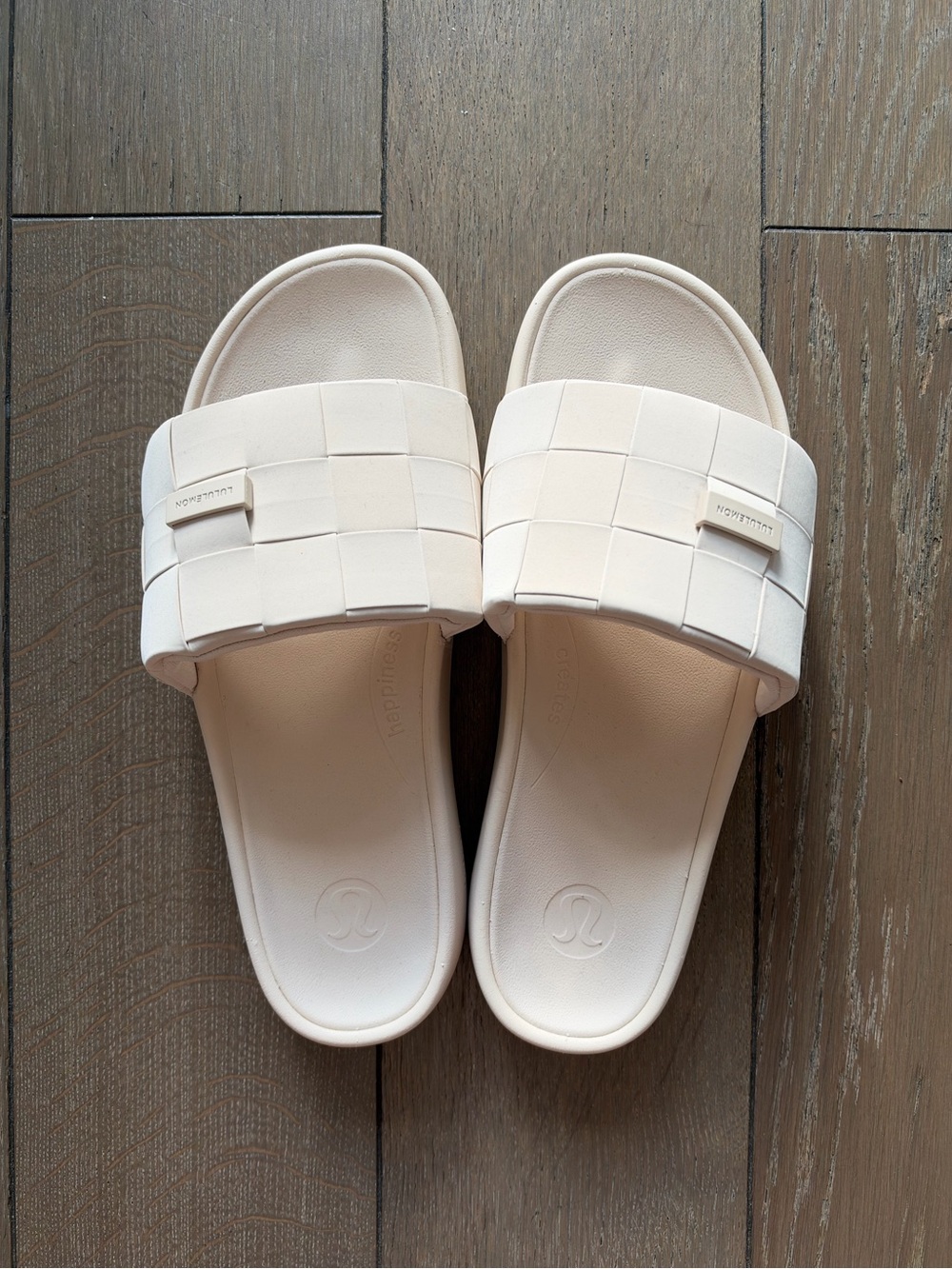 lululemon Restfeel Woven Slide Sandals White US 10